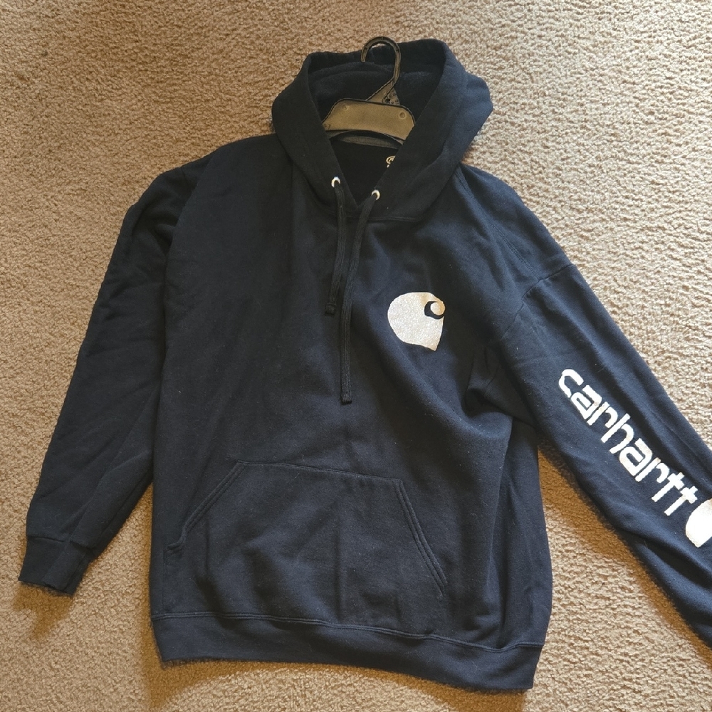 Carhartt Navy Hoodie with Logo